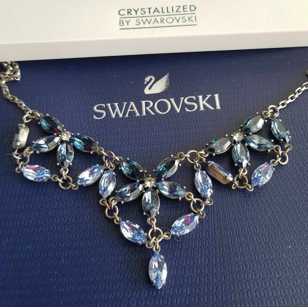 Swarovski Crystallized Blue Necklace NWT - Picture 17 of 17